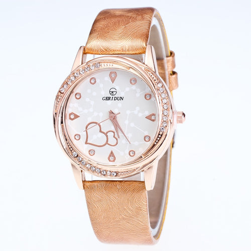 GERIDUN Heart Patterned Watch