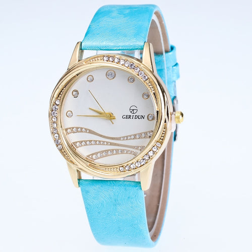 GERIDUN Leather Band Watch