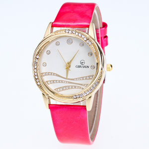 GERIDUN Leather Band Watch