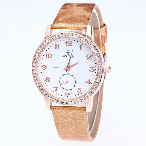 GERIDUN Leather Band Watch