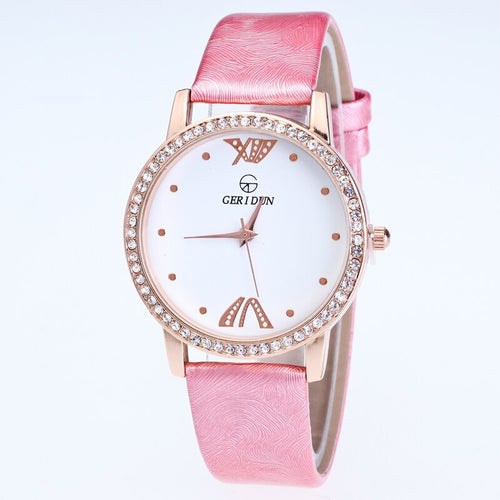 GERIDUN Stylish Leather Band Watch