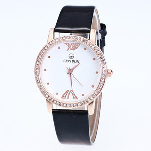 GERIDUN Stylish Leather Band Watch