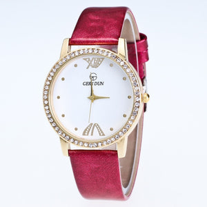 GERIDUN Stylish Leather Band Watch