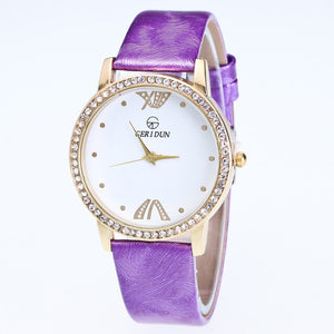 GERIDUN Stylish Leather Band Watch