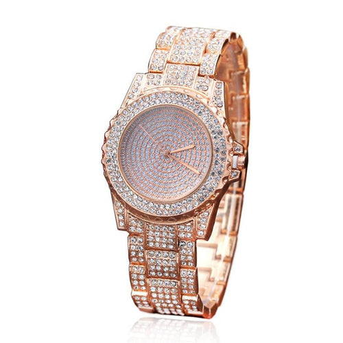 Rhinestone Stainless Steel Watch