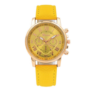 Rome Numerals Faux Leather Watch