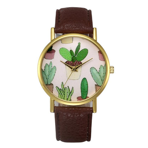 Cactus Patterned Vintage Watch