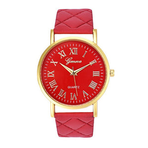Rome Numerals Leather Band Watch