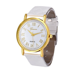 Rome Numerals Leather Band Watch