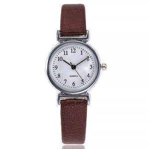 Leather Band Thin Watch